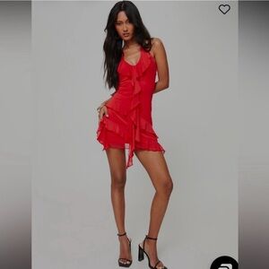 Princess Polly Red/orange Halter Dress